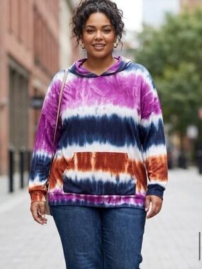 BLUMIN APPAREL Soft Tie-Dye Hooded Sweatshirt  Size 3X